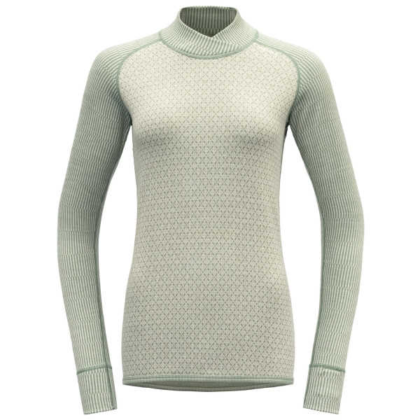 Damska koszulka Devold Kvitegga Merino 230 Cross Neck biały Raw White