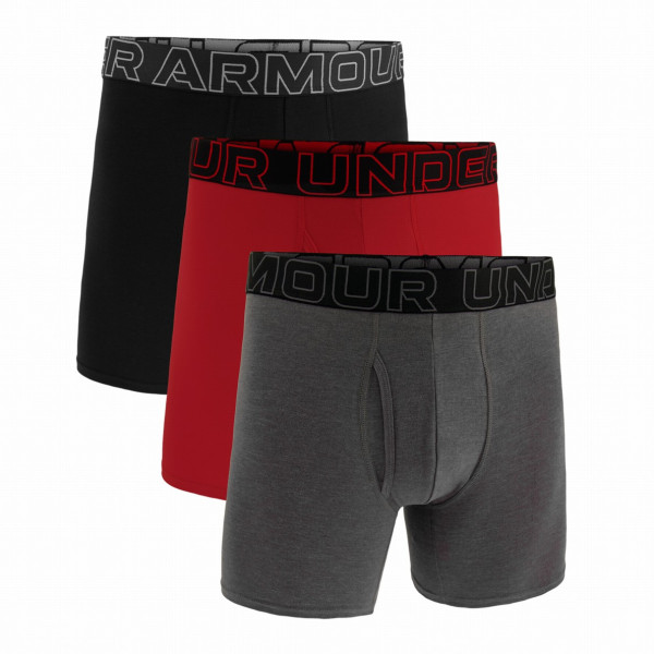 Męskie bokserki Under Armour M UA Perf Cotton 6in szary/czarny GRY