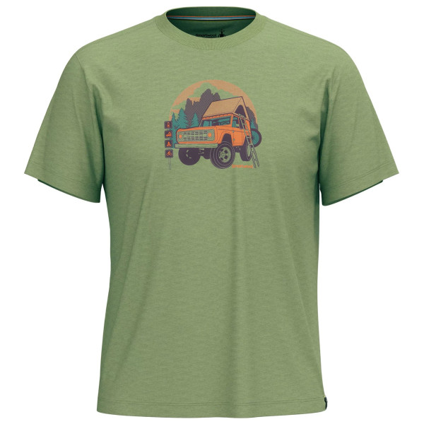 Koszulka Smartwool Long Weekend Short Sleeve Graphic Tee zielony fern green