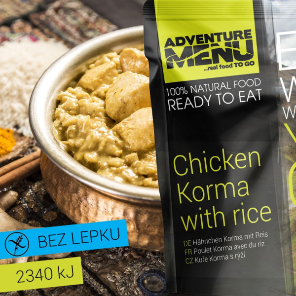 Gotowe jedzenie Adventure Menu Kurczak Korma z ryżem 400 g