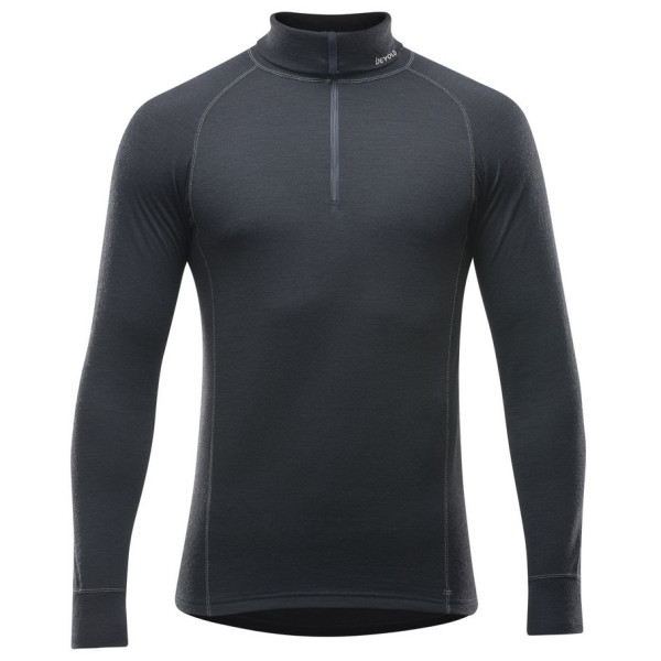 Golf męski Devold Duo Active Man Zip Neck czarny Black