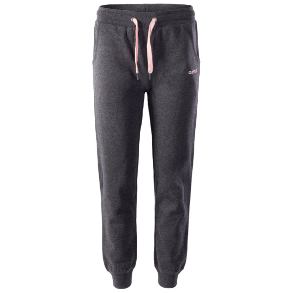 Damskie spodnie dresowe Hi-Tec Lady Melian szary Dark Grey Melange/Impatiens Pink