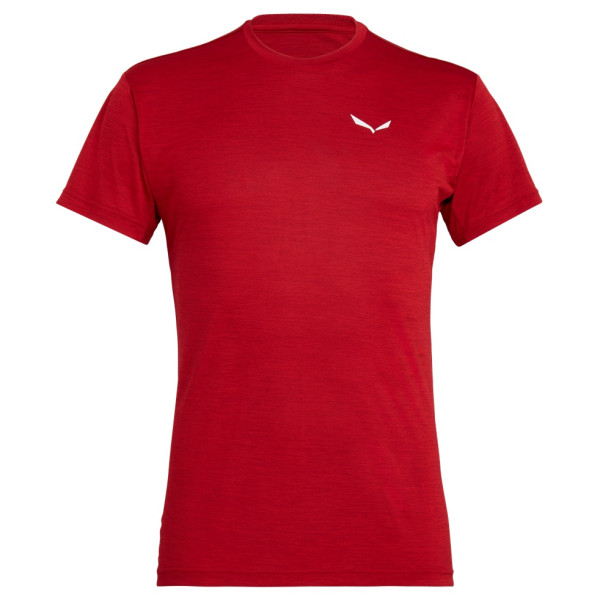 Koszulka męska Salewa Puez Melange Dry M S/S Tee czerwony 1806 tango red melange