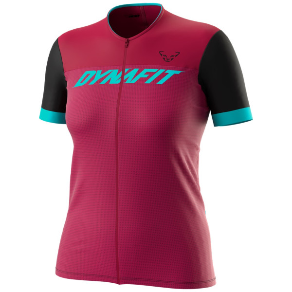 Damska koszulka kolarska Dynafit Ride Light S/S Fz Tee W bordowy Beet Red