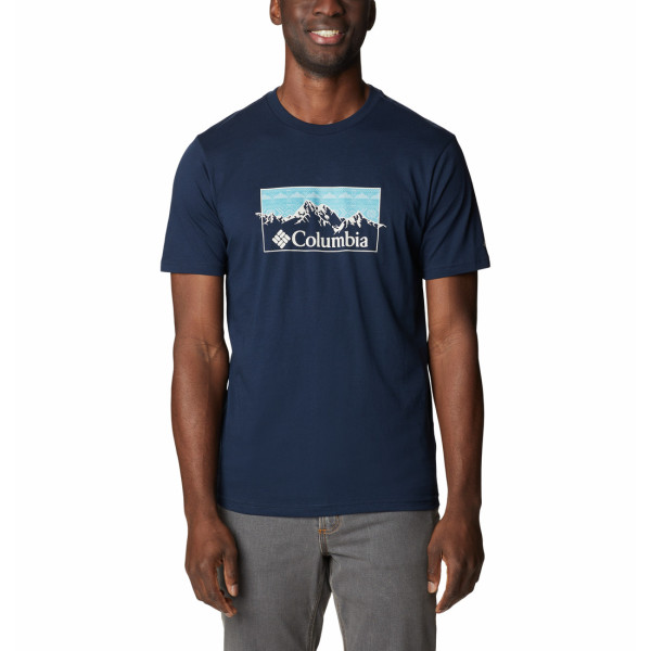 Koszulka męska Columbia CSC™ Seasonal Logo Tee ciemnoniebieski Collegiate Navy, Checkered Range Graphic