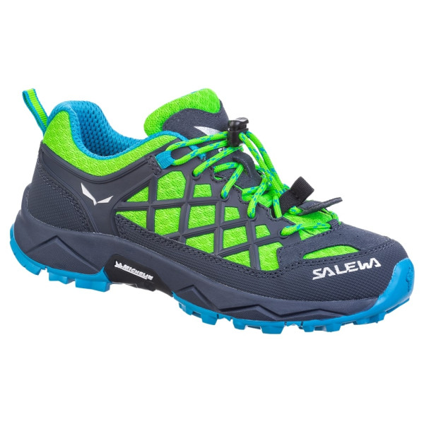 Buty dziecięce Salewa Jr Wildfire niebieski/zielony Fluo Green/Blue Danube