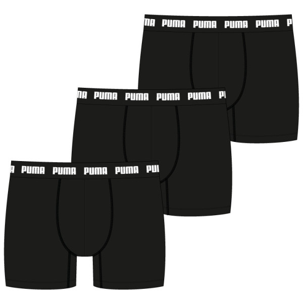 Męskie bokserki Puma Everyday Boxers 3P czarny Black