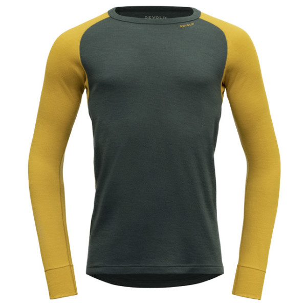 Koszulka męska Devold Expedition Man Shirt żółty/zielony Woods/Arrowwood