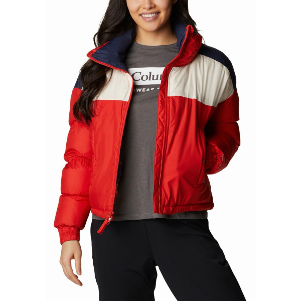 Kurtka damska Columbia Pike Lake™ Cropped Jkt czerwony/niebieski BoldOrangeChalkNocturnal