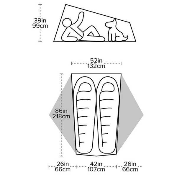 Ultralekki namiot Big Agnes Tiger Wall UL2 Bikepack Solution Dye