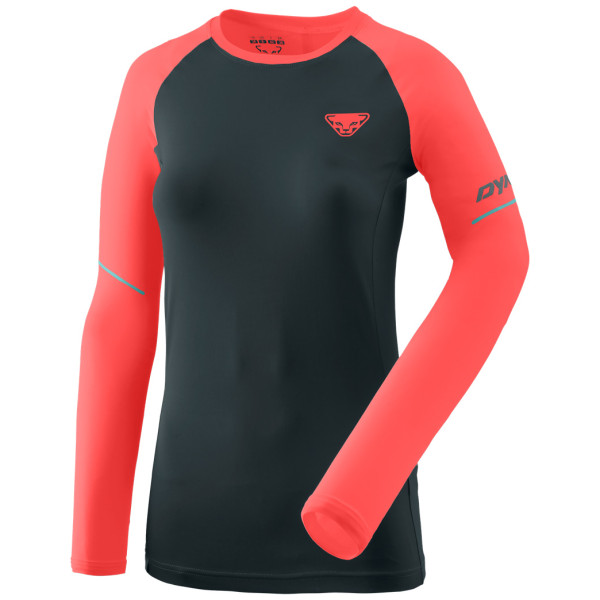 Koszulka damska Dynafit Alpine Pro W L/S Tee czarny/pomarańczowy blueberry HOT CORAL/1840