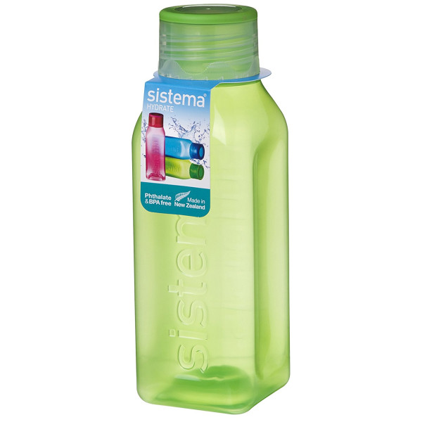 Butelka Sistema Square 475ml zielony