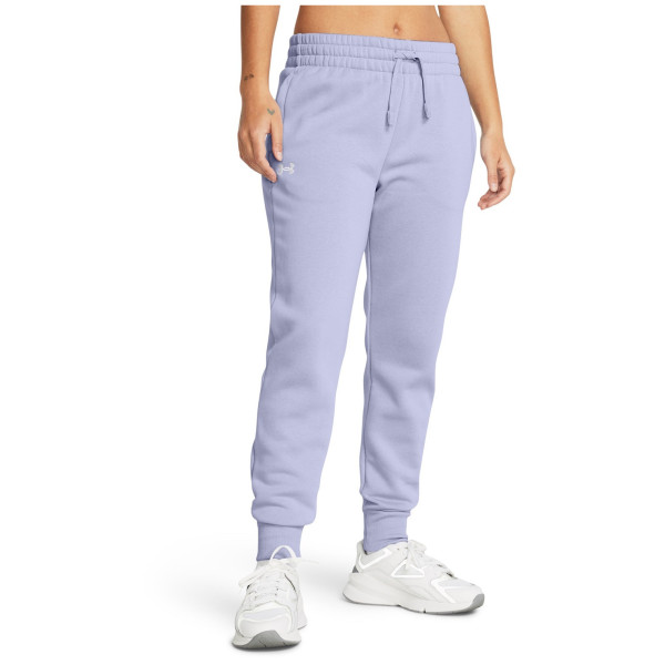 Damskie spodnie dresowe Under Armour Rival Fleece Jogger biały/fioletowy Celeste/White