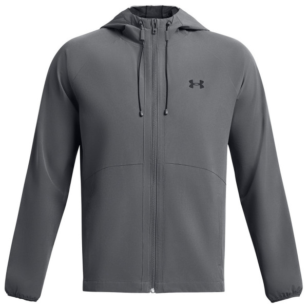 Męska kurtka wiosenna Under Armour Stretch Woven Windbreaker szary PitchGray/Black