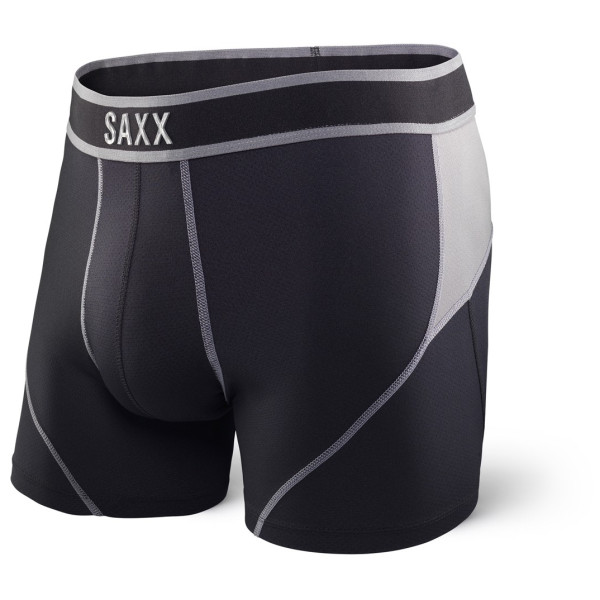 Bokserki Saxx Kinetic Boxer Black/Steel zarys Black/Steel