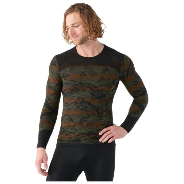 Męska koszulka Smartwool M Intraknit Thermal Mrn Bl Pattern Crew