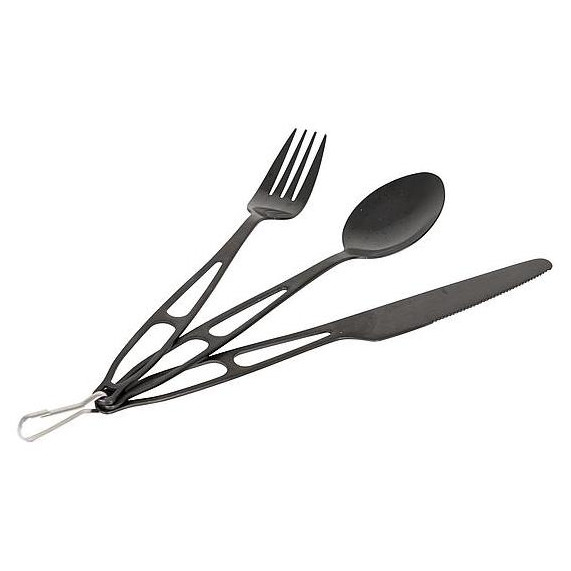 Sztućce Bo-Camp Outdoorcutlery 3 czarny Black