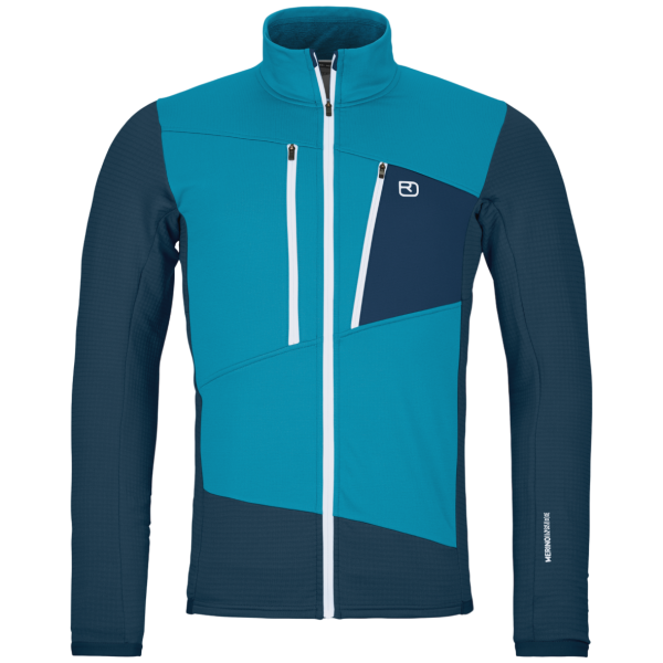 Męska bluza Ortovox Fleece Grid Jacket M jasnoniebieski Mountain Blue