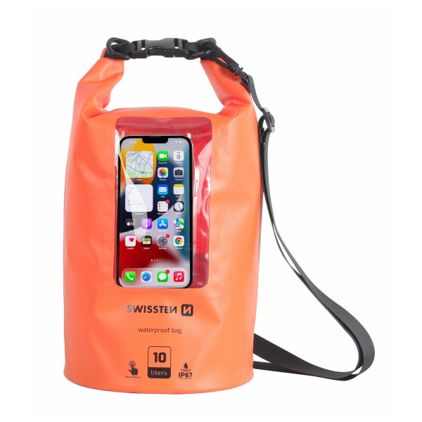 Wodoodporne pudełko Swissten WATERPROOF ORANŽOVÉ (10L) pomarańczowy