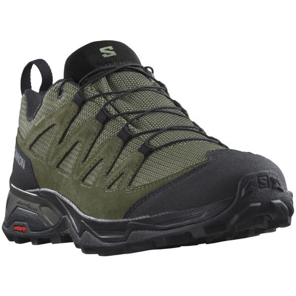 Męskie buty turystyczne Salomon X Ward Leather Gore-Tex zielony/czarny Deep Lichen Green / Black / Olive Night