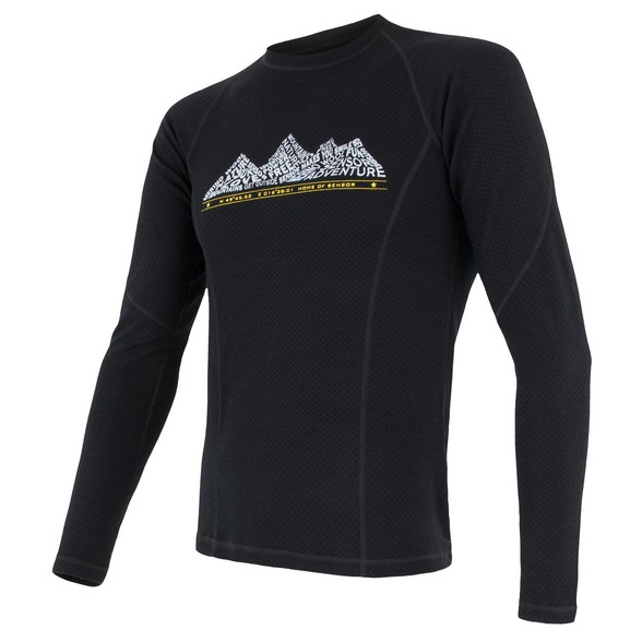 Koszulka męska Sensor Merino DF Adventure czarny Black