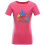 T-shirt dziecięcy Alpine Pro Monco różowy neon knockout pink