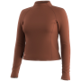 Damska koszulka Smartwool Women's Active Merino Movement Mock Neck ceglasty Burnt Sienna