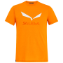 Koszulka męska Salewa Solidlogo Dri-Rel M S/S Tee pomarańczowy GloryMelange
