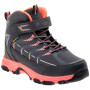 Buty dziecięce Elbrus Savas Mid Wp Jr szary/różówy DarkGray/Coral/Silver