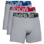Męskie bokserki Under Armour Charged Cotton 6in 3 Pack zarys ModGrayMediumHeather/ModGrayMediumHeather/ModGrayMediumHeather