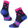 Skarpetki Warg Happy Merino W Stripes and Dots niebieski Navy/Blue