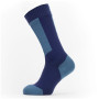 Wodoodporne skarpety SealSkinz WP Cold Weather Mid Lenght + Hydrostop niebieski NavyBlue/Red