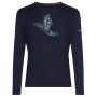 Męska koszulka Icebreaker Men Merino 200 Oasis LS Crewe SkiingYeti ciemnoniebieski Midnight Navy