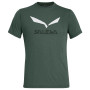 Koszulka męska Salewa Solidlogo Dri-Rel M S/S Tee ciemnoszary DeepForestMelange
