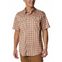 Koszula męska Columbia Silver Ridge Lite Plaid SS beżowy AncientFossilSmallGrid