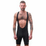 Męskie spodenki rowerowe Sensor Cyklo Entry z szelkami True Black