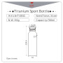 Butelka Keith Titanium Titanium Sport Bottle 700 ml