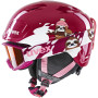 Kask narciarski dla dzieci Uvex Heyya Set fioletowy berry-white sloth