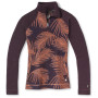 Damska koszulka Smartwool W Merino 250 Bl Pattern 1/4 Zip Boxed pomarańczowy/bordowy SunsetCoralPalm