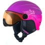 Kask narciarski dla dzieci Relax Twister Visor ciemnofioletowy/różówy Violet