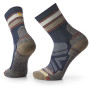 Skarpety męskie Smartwool Hike Light Cushion Striped Mid Crew niebieski/szary Deep Navy