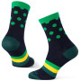 Skarpetki Warg Happy Merino M Stripes and Dots niebieski/zielony Navy/Green