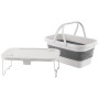 Koszyk piknikowy Easy Camp Cerf Picnic Basket & Table biały/szary