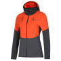 Bluza damska La Sportiva Session Tech Hoody W szary/czerwony Carbon/Cherry Tomato