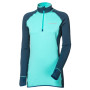 Bluza damska Progress TS Tispa Zip 17NP petrol petrol/mint