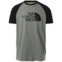 Koszulka męska The North Face M S/S Raglan Easy Tee szary/zielony AgaveGreen