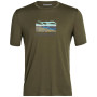 Koszulka męska Icebreaker Men Tech Lite II SS Tee Trailhead zielony loden