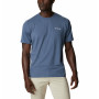 Koszulka męska Columbia Tech Trail Graphic Tee niebieski/jasnoniebieski Dark Mountain Heather, Summits 7 Graphic