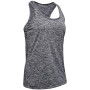 Damski podkoszulek Under Armour Tech Tank - Twist czarny Black / / Metallic Silver
