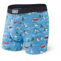 Bokserki Saxx Vibe Boxer Brief niebieski/czerwony/biały BluePuckingAwesome